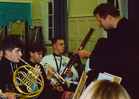 Rehearsing with Berwick Youth Orchestra, 1991 Rehearsing with Berwick Youth Orchestra, 1991